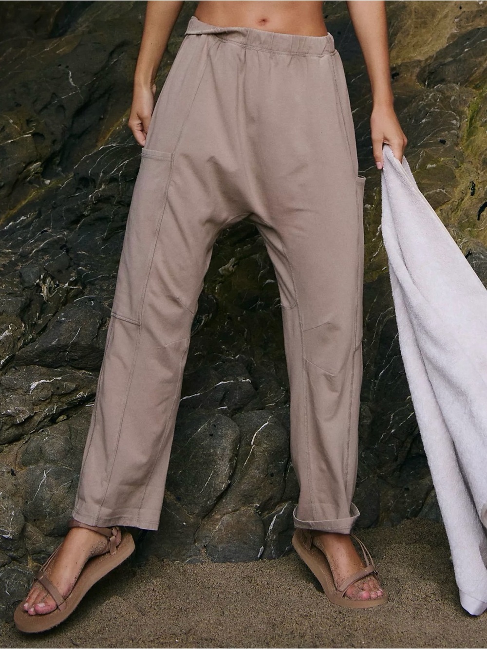 FP Movement by Free People Beige Hot Shot Pant